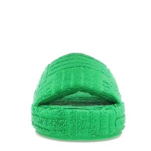 Bottega Veneta Vibrant Green Reptile Slide